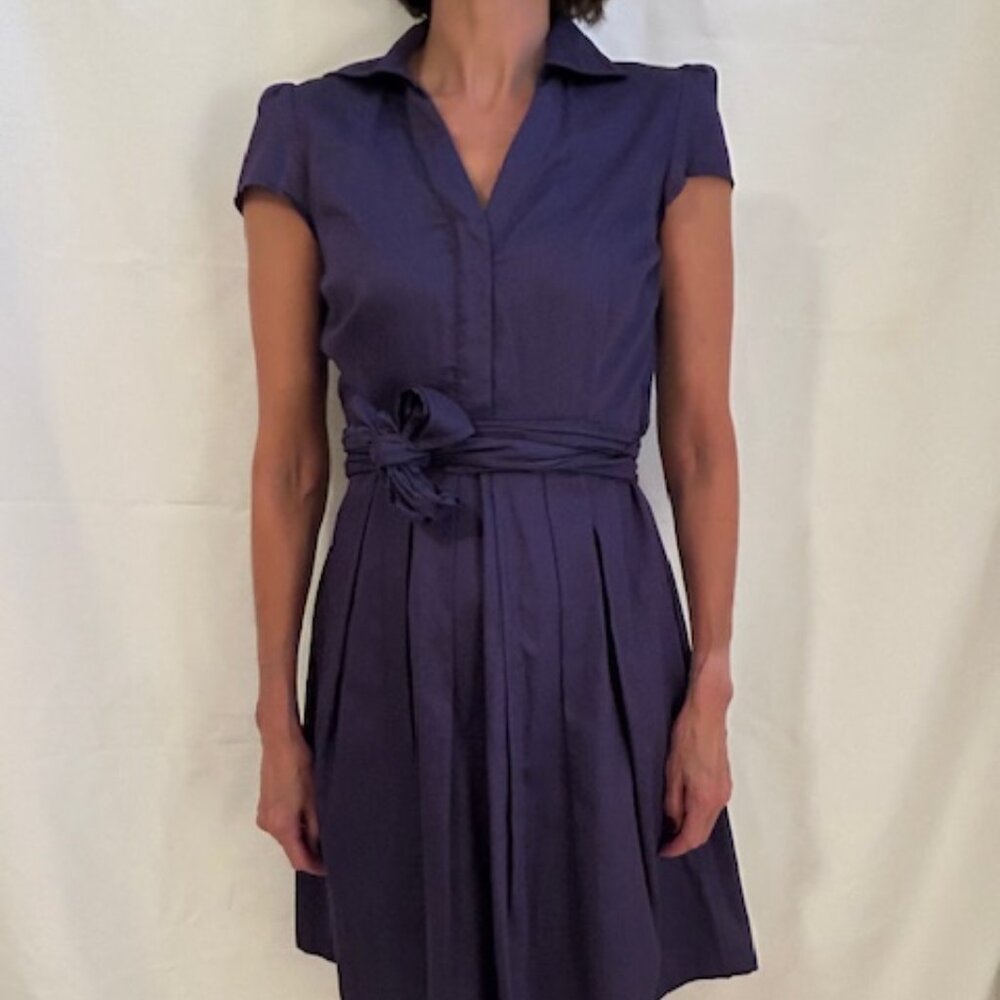 Ann Taylor Belted Dress, Size Small, Purple